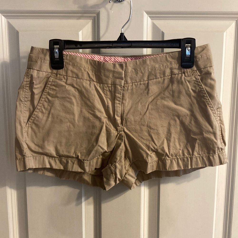 Size 4 J. Crew Chino Khaki Shorts